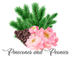 Pinecones and Peonies